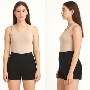 Forever 21 Black Lace Detailed Shorts NWOT Size S